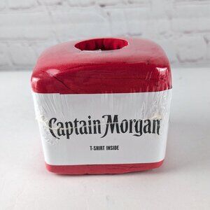 NEW Captain Morgan Cubed Shrink-Wrapped Red Tshirt XL